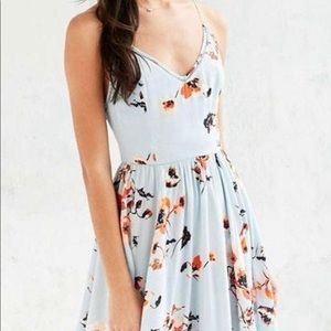 UO Cooperative blue floral midi sundress